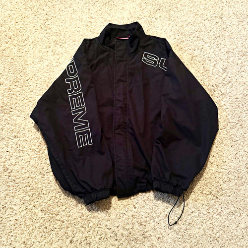 Supreme black embroidered logo - supreme,